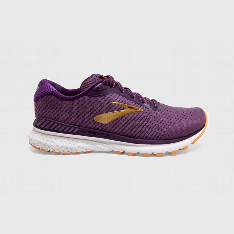 Brooks Adrenaline Gts 20 Hardloopschoenen voor Dames Paars/Oranje (KETZU-8703)